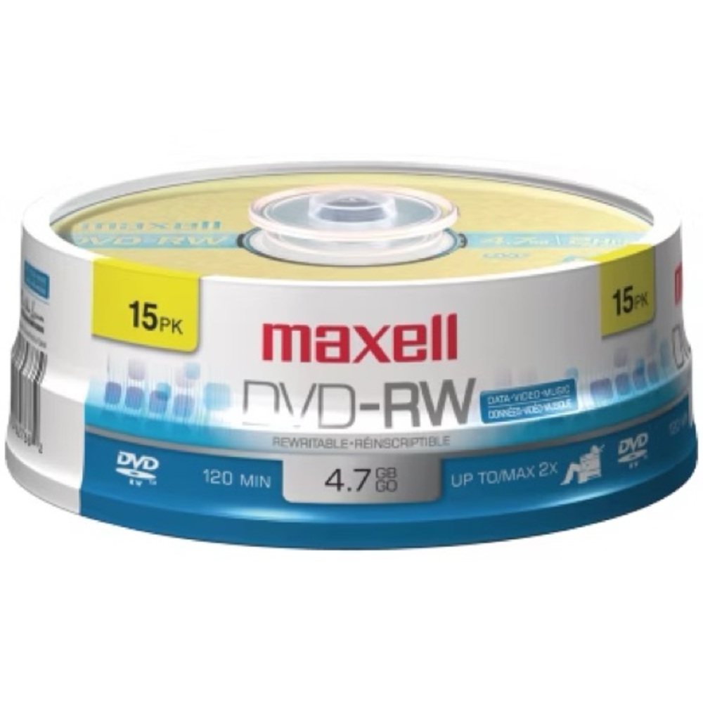 Maxwell DVD-RW 15-Pack - White
